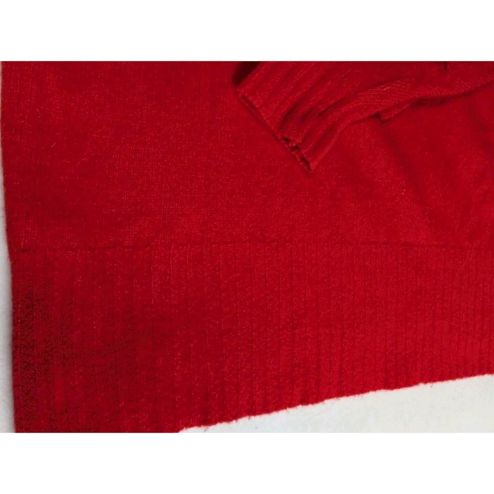 D.D. SLOANE Red Mock Neck Sweater | Lambswool Blend | Size Large | Essential... - Picture 13 of 13